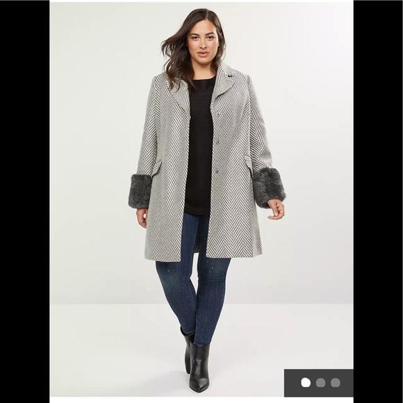 💙📦🆕LB Herringbone coat 🧥 - Picture 2 of 4